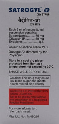 Satrogyl O Bottle Of 60ml Dry Syrup