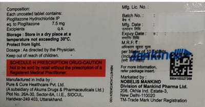 Piohope 7.5mg Strip Of 10 Tablets