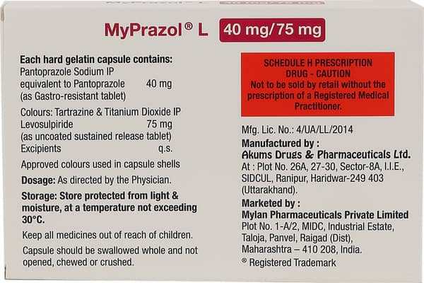 Myprazol L Strip Of 10 Capsules