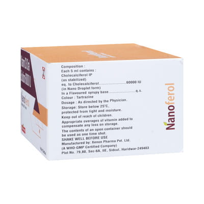 Neuferol D3 Nano Shot Butter Scotch Flavour Sugar Free Bottle Of 5ml Oral Solution (Pack Of 4)