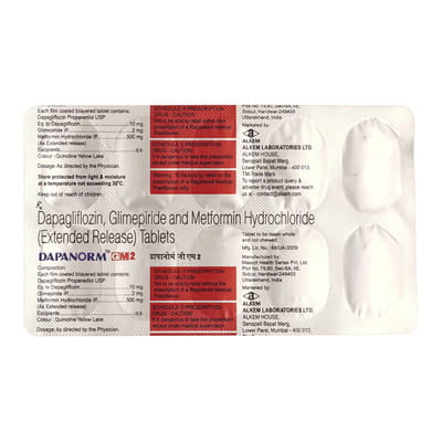 Dapanorm Gm 2mg Strip Of 10 Tablets