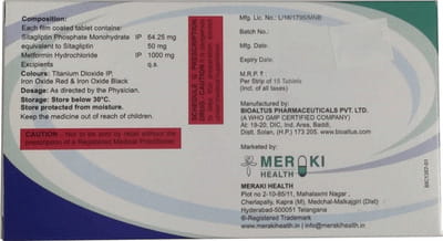 Sitatrack M 50/1000mg Strip Of 15 Tablets