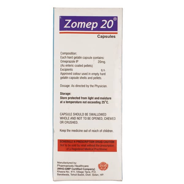 Zomep 20mg Strip Of 15 Capsules