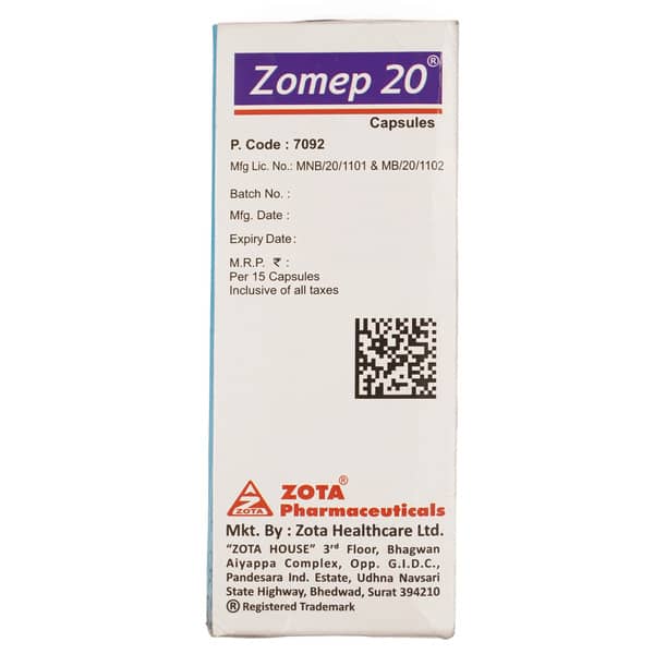 Zomep 20mg Strip Of 15 Capsules