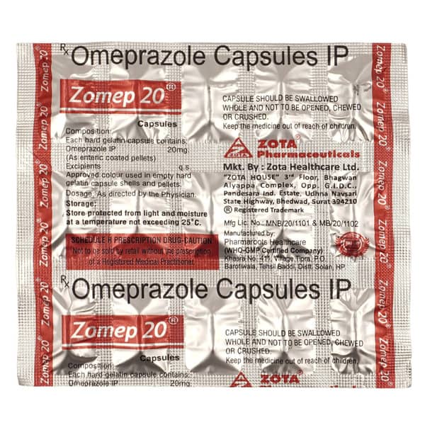 Zomep 20mg Strip Of 15 Capsules