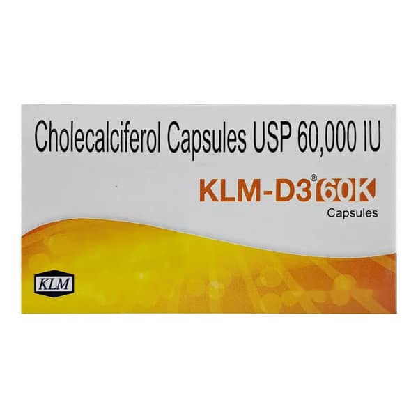 Klm D3 60 K Strip Of 8 Capsules