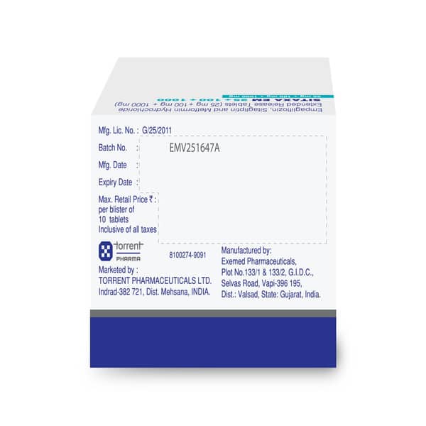 Sitaxa Em 25/100/1000Mg Strip Of 10 Tablets