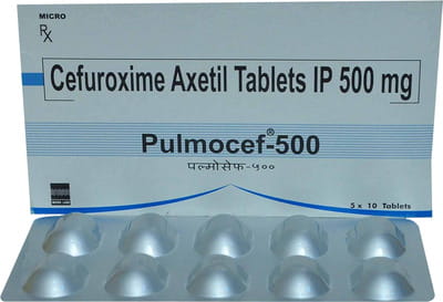 Pulmocef Cv 500mg Strip Of 10 Tablets