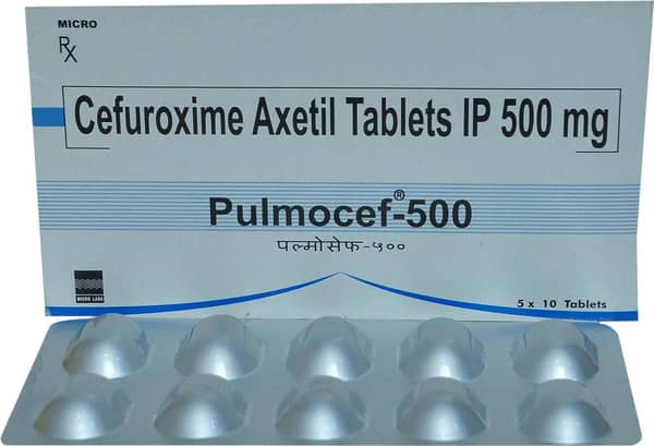 Pulmocef Cv 500mg Strip Of 10 Tablets