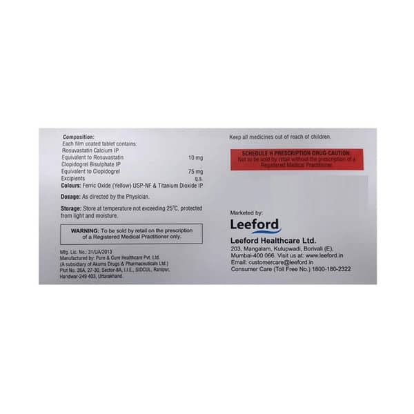 Cardiorostin 10mg C Strip Of 10 Tablets