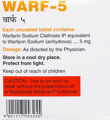 Warf 5mg Strip Of 30 Tablets