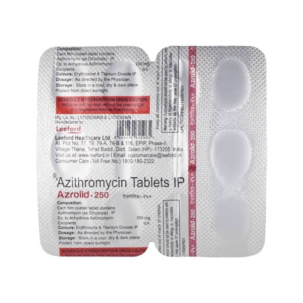 Azrolid 250Mg Strip Of 10 Tablets