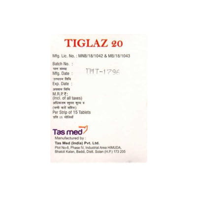 Tiglaz 20mg Strip Of 15 Tablets