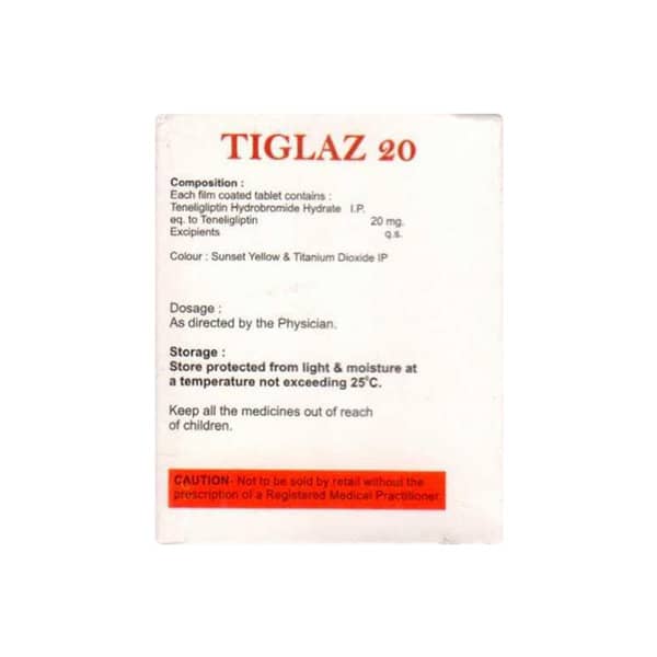 Tiglaz 20mg Strip Of 15 Tablets