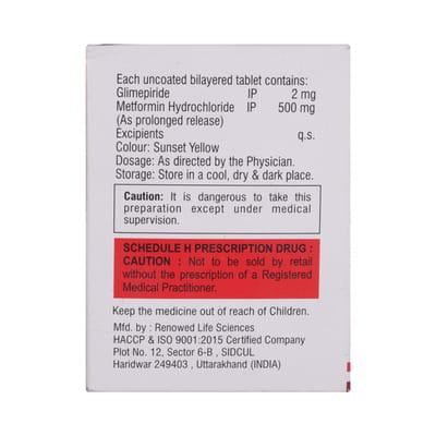 Glifoster 2/500mg Strip Of 10 Tablets