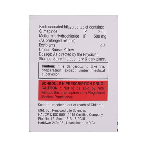 Glifoster 2/500Mg Strip Of 10 Tablets