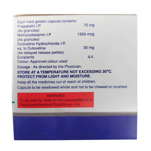 Pregaba Dm 75/30mg Strip Of 10 Capsules
