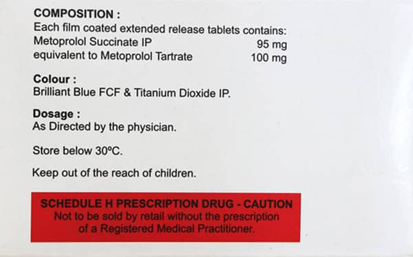 Met Xl 100mg Strip Of 20 Tablets