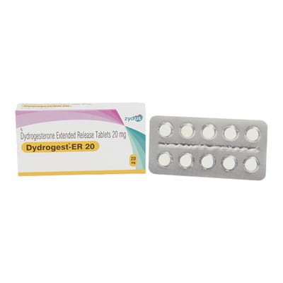 Dydrogest Er 20mg Strip Of 10 Tablets