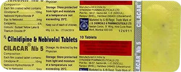 Cilacar Nb 5mg Strip Of 10 Tablets