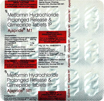 Ajapride M 1mg Tablet 15'S