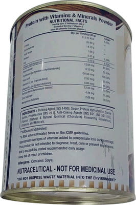 Proteen Plus Chocolate Flavour Tin Of 200gm Oral Powder