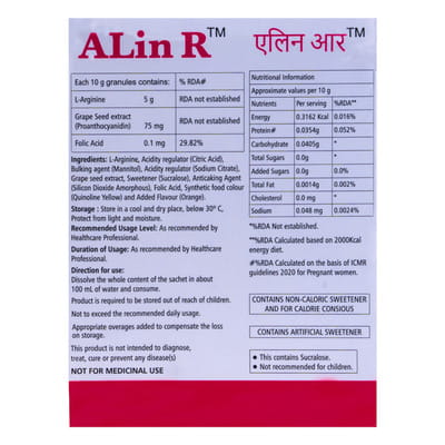 Alin R Orange Flavour Sachet Of 10gm Granules
