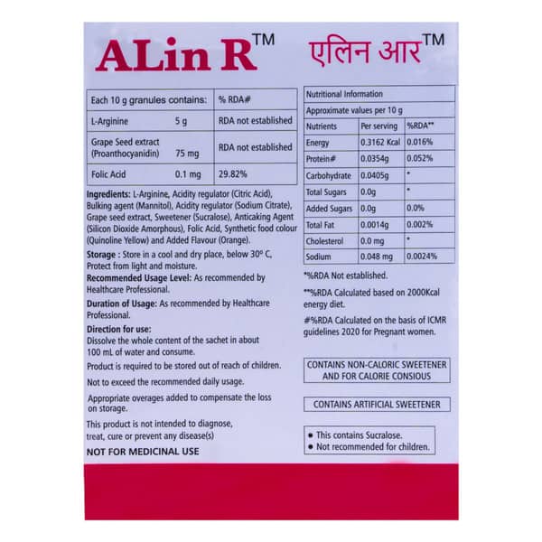Alin R Orange Flavour Sachet Of 10gm Granules