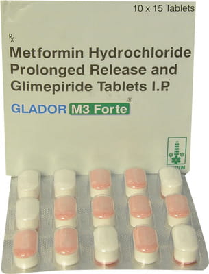 Glador M 3mg Forte Strip Of 15 Tablets