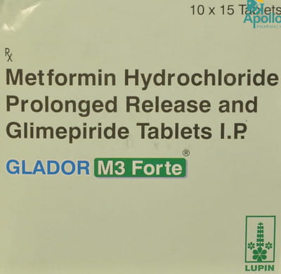 Glador M 3mg Forte Strip Of 15 Tablets