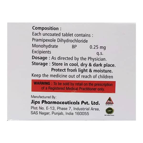 Pxol 0.25Mg Strip Of 10 Tablets