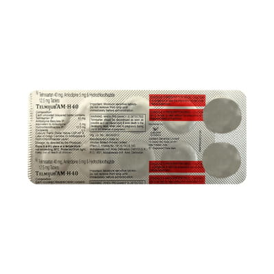 Telmijub Am H 40mg Strip Of 10 Tablets