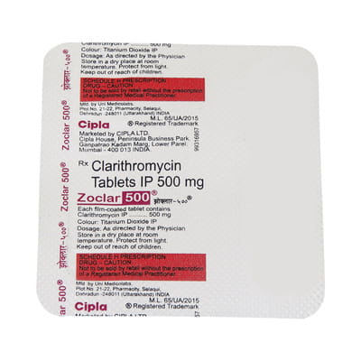Zoclar 500 Strip Of 10 Tablets