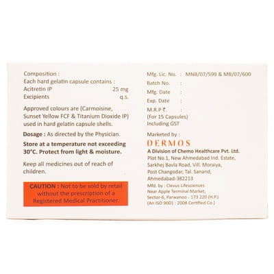 Acitros 25mg Strip Of 15 Capsules