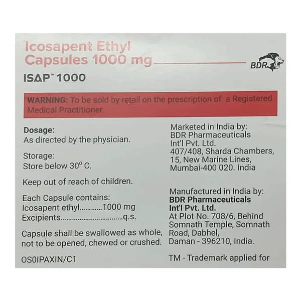 Isap 1000Mg Strip Of 10 Capsules