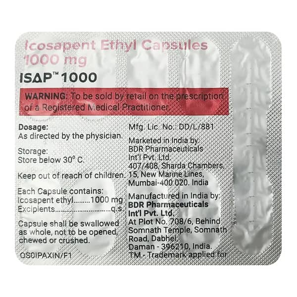 Isap 1000Mg Strip Of 10 Capsules