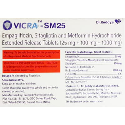 Vicra Sm 25mg Strip Of 10 Tablets