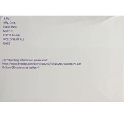 Vicra Sm 25mg Strip Of 10 Tablets