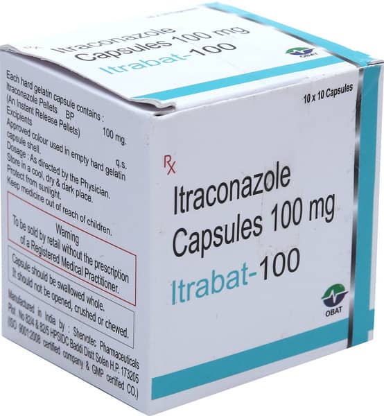 Itrabat 100mg Strip Of 10 Capsules