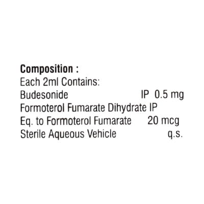 Budetrol 0.5mg 2ml Packet Of 5 Respules