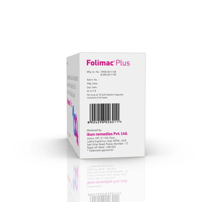 Folimac Plus Strip Of 10 Softgel Capsules