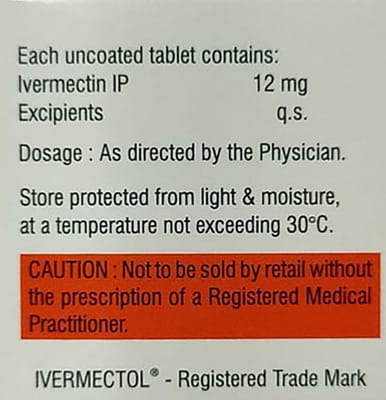 New Ivermectol 12mg Strip Of 2 Tablets