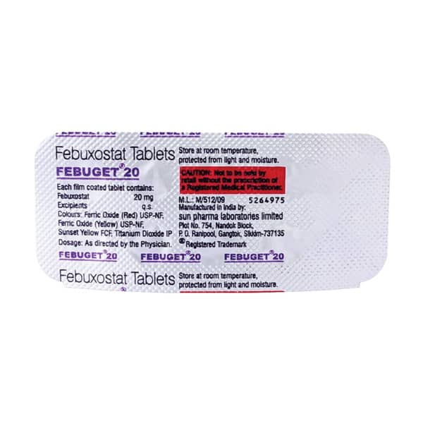 Febuget 20Mg Strip Of 10 Tablets