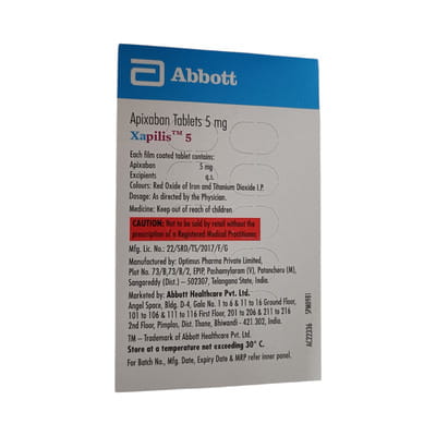 Xapilis 5mg Strip Of 10 Tablets