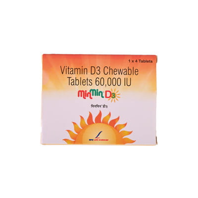 Minmin D3 Strip Of 4 Chewable Tablets
