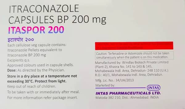 Itaspor 200mg Strip Of 10 Capsules
