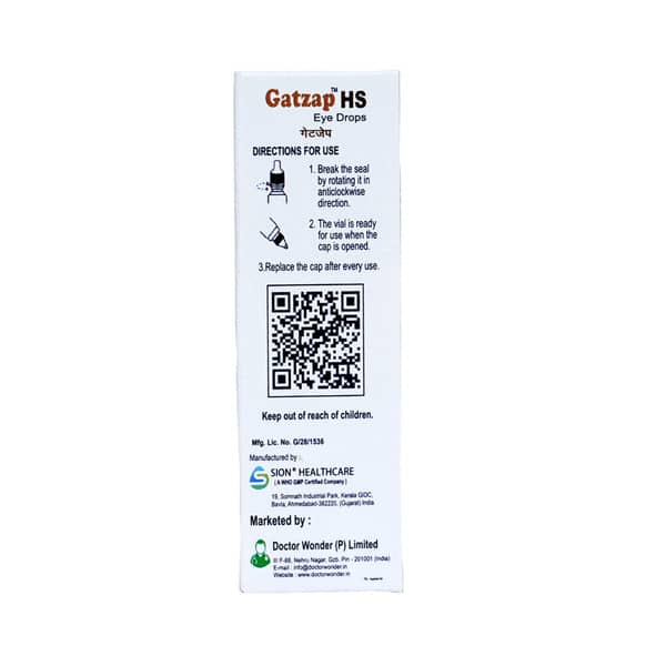 Gatzap Hs Bottle Of 5ml Eye Drops