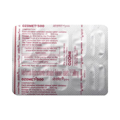 Ozomet 500 Strip Of 30 Tablets