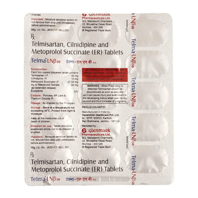 Telma Lnb 50mg Strip Of 15 Tablets