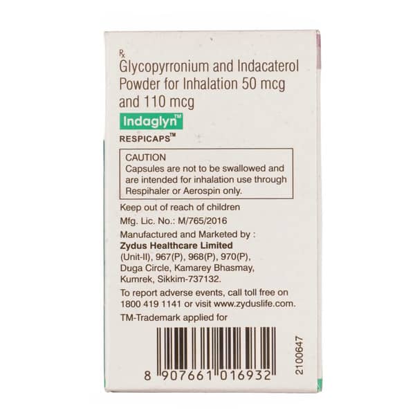 Indaglyn 50/110mcg Box Of 30 Respicaps